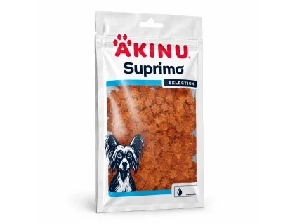Packshot Akinu SUPRIMO SELECTION Losos 75 g (176294) na bílém, 1:1 — náklon sjednocený podle schváleného packshotu 282042 (asset a40d8e54), schválila Žanet.
