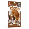 Packshot 20700 Vepřové sušené ucho 1 ks — sólo na bílém, 2k 1:1. Maketa v Heliosu chybí — etiketa z BaseLinker packshotu. Náklon podle řady Akinu Masíčka (abb62b61) a 204713 (67693327). Vybrána v1 ze 2.