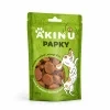 Packshot Akinu PAPKY Kolečko oranžové pamlsek pro psy 100 g (174029) na bílém — natočení sjednocené podle vzoru 174027 (řada Papky).