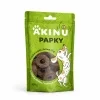 Packshot Akinu PAPKY Kroužek hnědý pamlsek pro psy 100 g (174030) na bílém — natočení sjednocené podle vzoru 174027 (řada Papky).